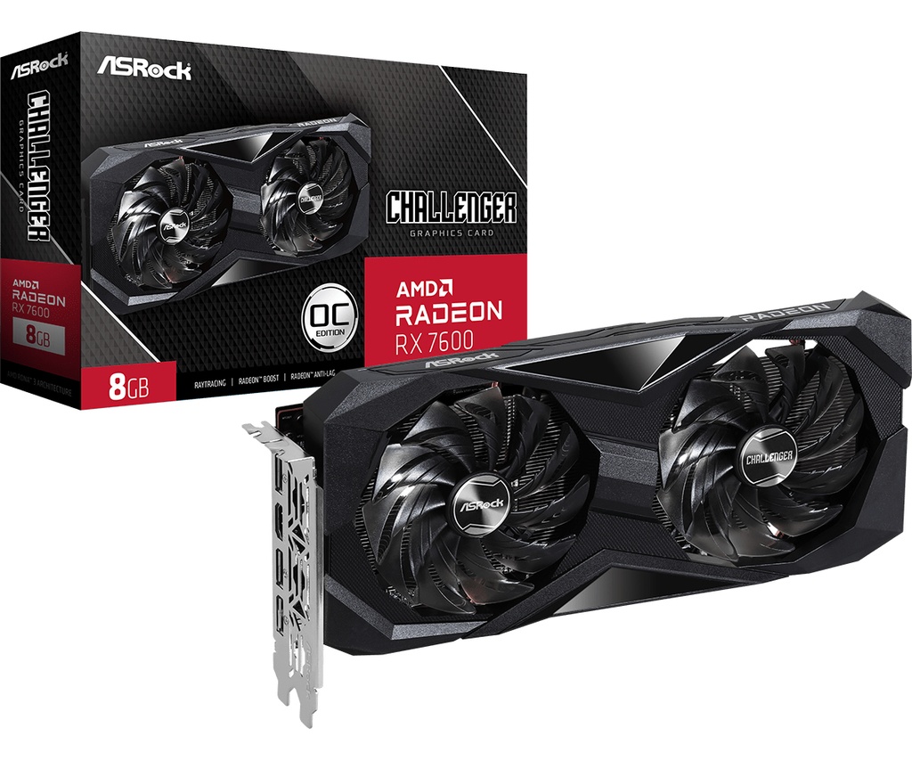 [90-GA41ZZ-00UANF] Asrock Challenger 90-GA41ZZ-00UANF scheda video AMD Radeon RX 7600 8 GB GDDR6