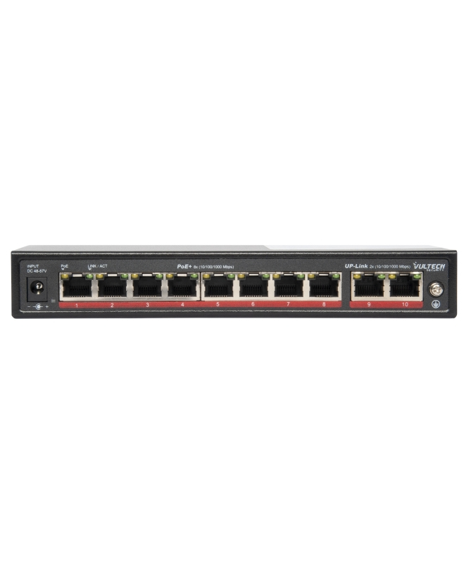 [VS-POE3082GE-120W] Vultech Security VS-POE3082GE-120W network switch Unmanaged Gigabit Ethernet (10/100/1000) Power over Ethernet (PoE) Black