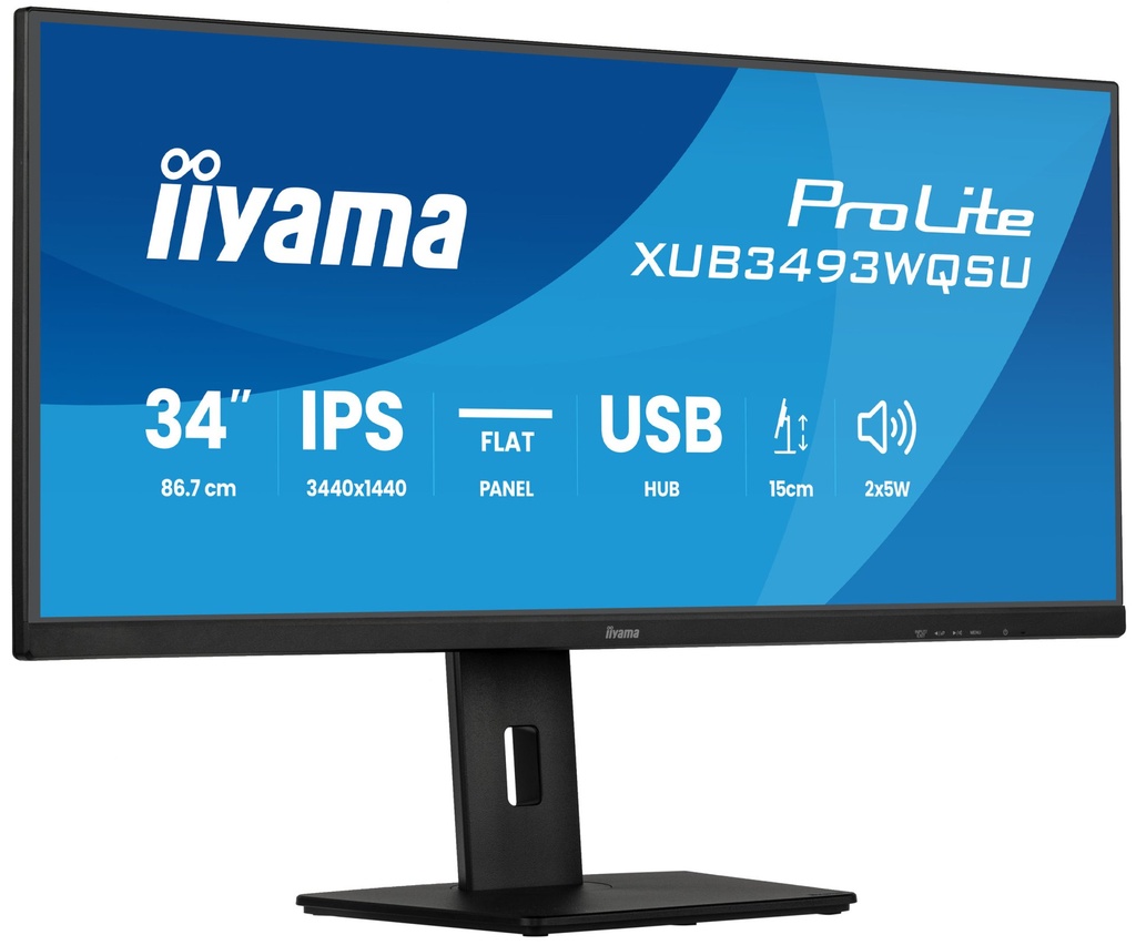 [XUB3493WQSU-B6] iiyama ProLite XUB3493WQSU-B6 computer monitor 86.4 cm (34") 3440 x 1440 pixels UltraWide Quad HD LED Black
