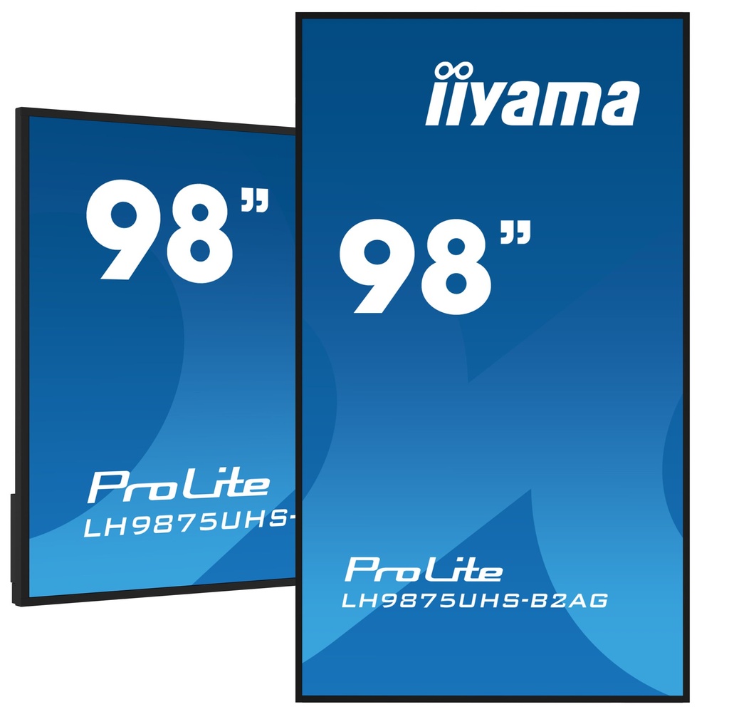 iiyama LH9875UHS-B2AG visualizzatore di messaggi Pannello piatto per segnaletica digitale 2,48 m (97.5") LED Wi-Fi 500 cd/m² 4K Ultra HD Nero Processore integrato Android 11 24/7