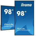 iiyama LH9875UHS-B2AG visualizzatore di messaggi Pannello piatto per segnaletica digitale 2,48 m (97.5") LED Wi-Fi 500 cd/m² 4K Ultra HD Nero Processore integrato Android 11 24/7