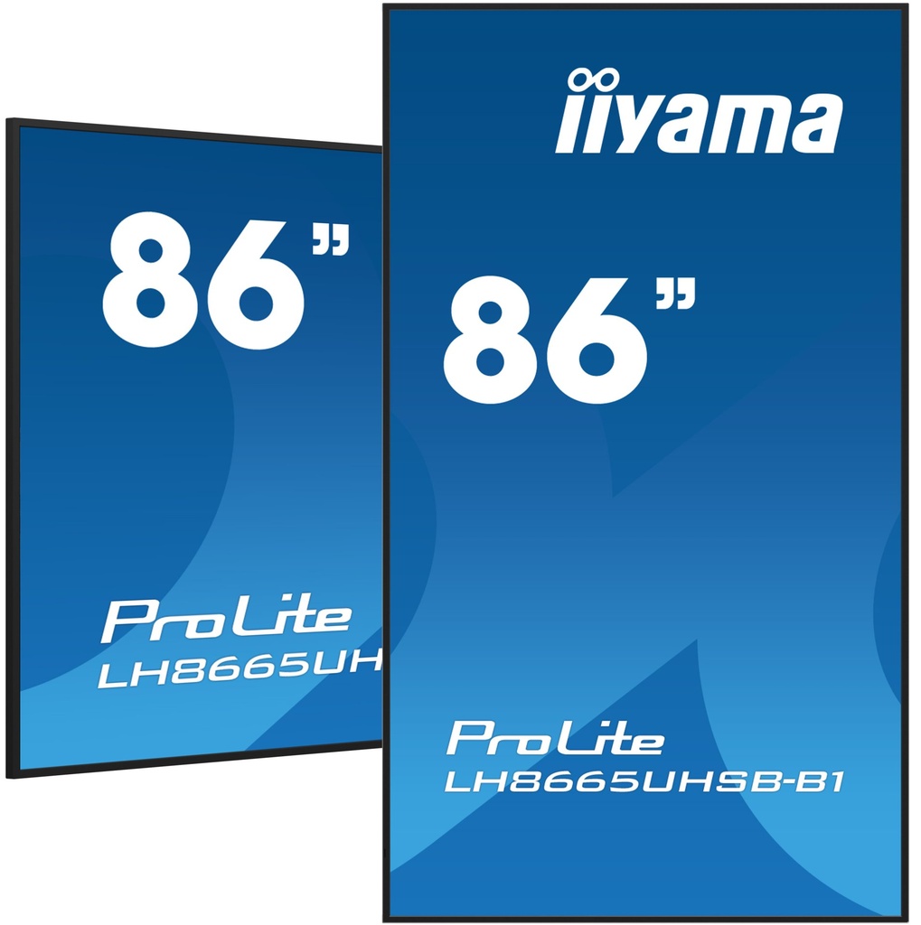 [LH8665UHSB-B1] iiyama LH8665UHSB-B1 visualizzatore di messaggi Design chiosco 2,18 m (86") LED Wi-Fi 800 cd/m² 4K Ultra HD Nero Processore integrato Android 11 24/7