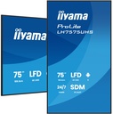 iiyama LH7575UHS-B2AG visualizzatore di messaggi Pannello piatto per segnaletica digitale 190,5 cm (75") LCD Wi-Fi 500 cd/m² 4K Ultra HD Nero Processore integrato Android 11 24/7