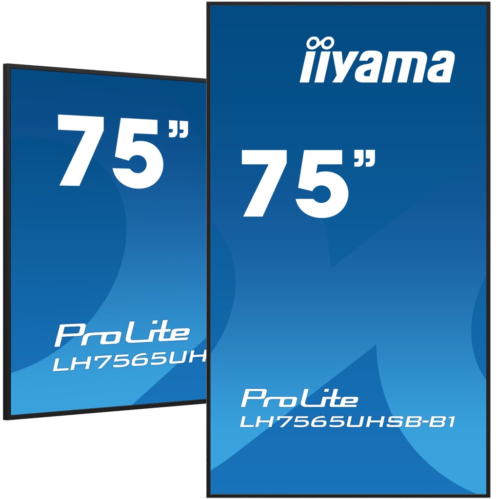 [LH7565UHSB-B1] iiyama LH7565UHSB-B1 visualizzatore di messaggi Design chiosco 189,2 cm (74.5") LED Wi-Fi 800 cd/m² 4K Ultra HD Nero Processore integrato Android 11 24/7