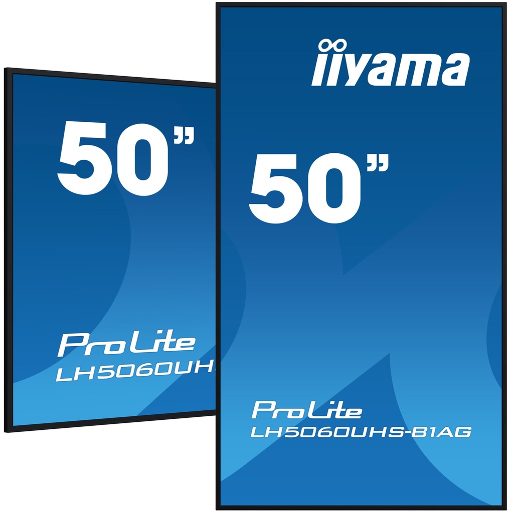 [LH5060UHS-B1AG] iiyama LH5060UHS-B1AG visualizzatore di messaggi Pannello A digitale 125,7 cm (49.5") LED Wi-Fi 500 cd/m² 4K Ultra HD Nero Processore integrato Android 11 24/7