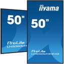 iiyama LH5060UHS-B1AG visualizzatore di messaggi Pannello A digitale 125,7 cm (49.5") LED Wi-Fi 500 cd/m² 4K Ultra HD Nero Processore integrato Android 11 24/7