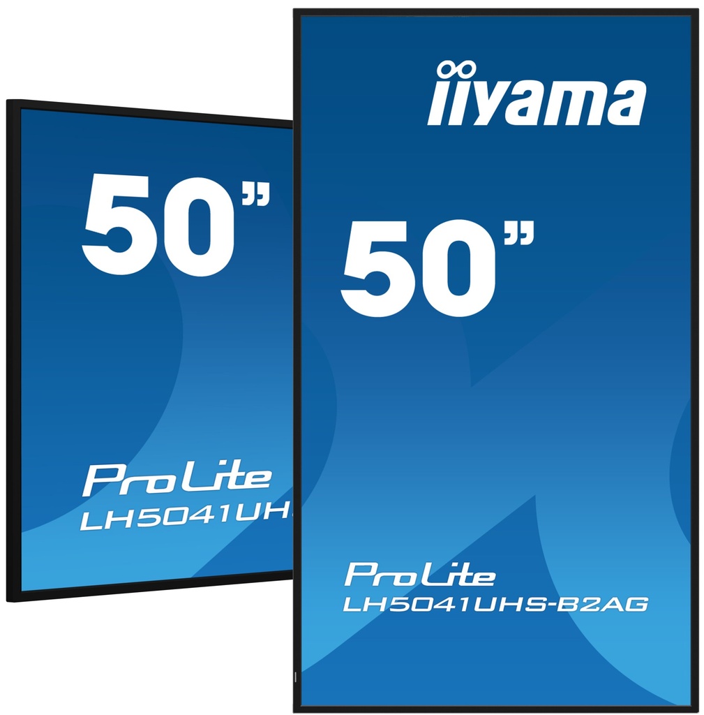 [LH5041UHS-B2AG] iiyama LH5041UHS-B2AG visualizzatore di messaggi Pannello piatto per segnaletica digitale 127 cm (50") LCD 500 cd/m² 4K Ultra HD Nero 24/7