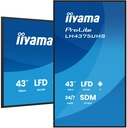 iiyama LH4375UHS-B2AG visualizzatore di messaggi Pannello piatto per segnaletica digitale 108 cm (42.5") LCD Wi-Fi 500 cd/m² 4K Ultra HD Nero Processore integrato Android 11 24/7