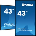 iiyama LH4365UHSB-B1 visualizzatore di messaggi Design chiosco 108 cm (42.5") LED Wi-Fi 800 cd/m² 4K Ultra HD Nero Processore integrato Android 11 24/7