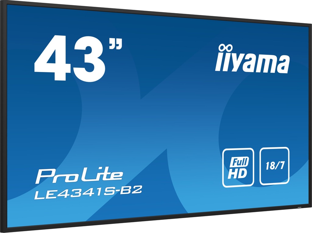 [LE4341S-B2] iiyama PROLITE LE4341S-B2 Pannello piatto per segnaletica digitale 108 cm (42.5") LCD 350 cd/m² Full HD Nero 18/7