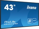 iiyama PROLITE LE4341S-B2 Pannello piatto per segnaletica digitale 108 cm (42.5") LCD 350 cd/m² Full HD Nero 18/7