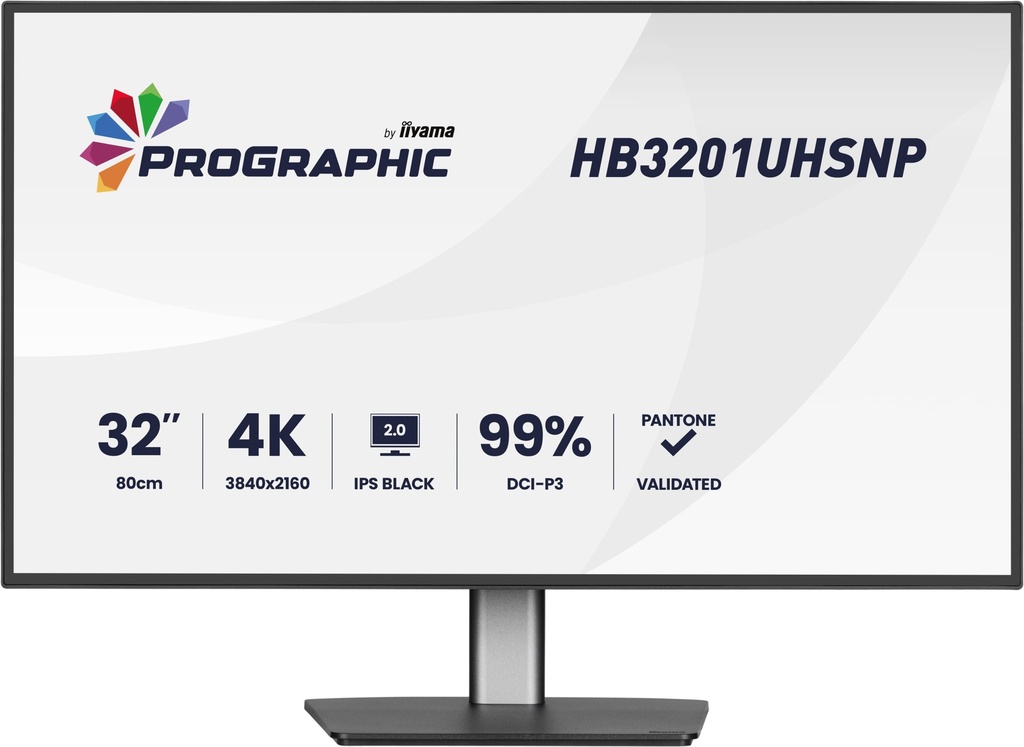 [HB3201UHSNP-B1] iiyama ProGraphic HB3201UHSNP-B1 Monitor PC 80 cm (31.5") 3840 x 2160 Pixel 4K Ultra HD Nero