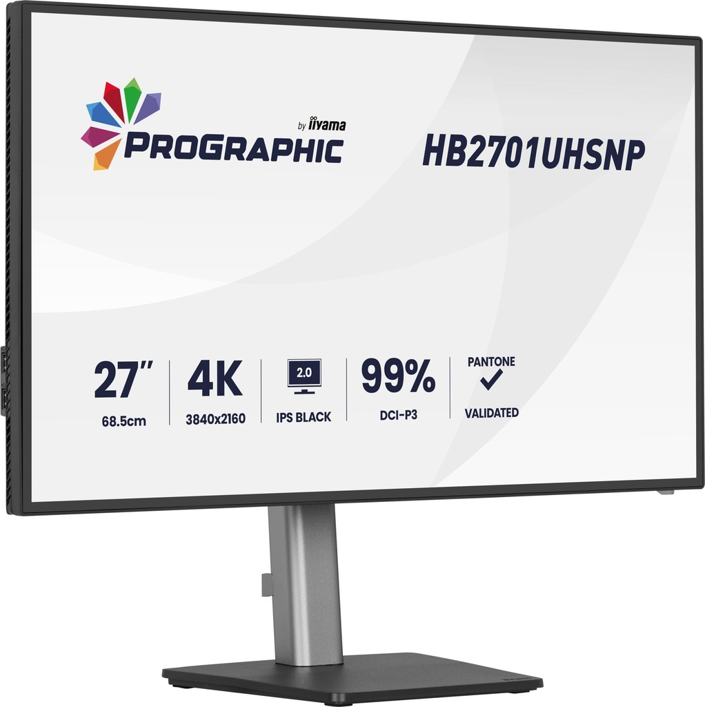 [HB2701UHSNP-B1] iiyama PROGRAPHIC HB2701UHSNP-B1 Monitor PC 68,6 cm (27") 3840 x 2160 Pixel 4K Ultra HD LCD Nero