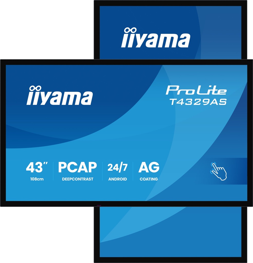 [T4329AS-B1AG] iiyama T4329AS-B1AG computer monitor 108 cm (42.5") 3840 x 2160 pixels 4K Ultra HD LED Touchscreen Black