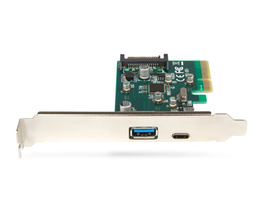 [HUSB312TCPCX] Hamlet Scheda Usb 3.1 PCI Express Type C+Type A trasferimento fino a 10 Gbps