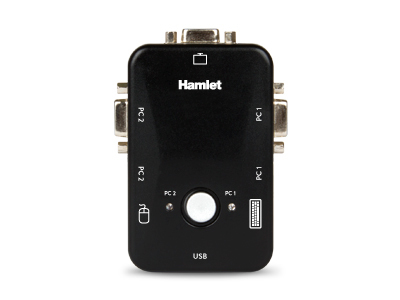 [HNKVM3U] Hamlet KVM Smart Control Switch a 3 porte usb con 2 set di cavi KVM inclusi