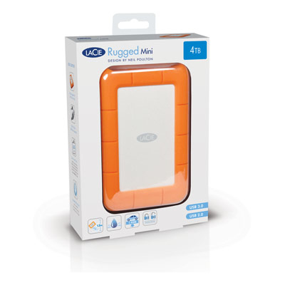 [LAC9000298] LaCie Rugged Mini disco rigido esterno 2 TB 5400 Giri/min Micro-USB B 3.2 Gen 1 (3.1 Gen 1) Arancione, Argento