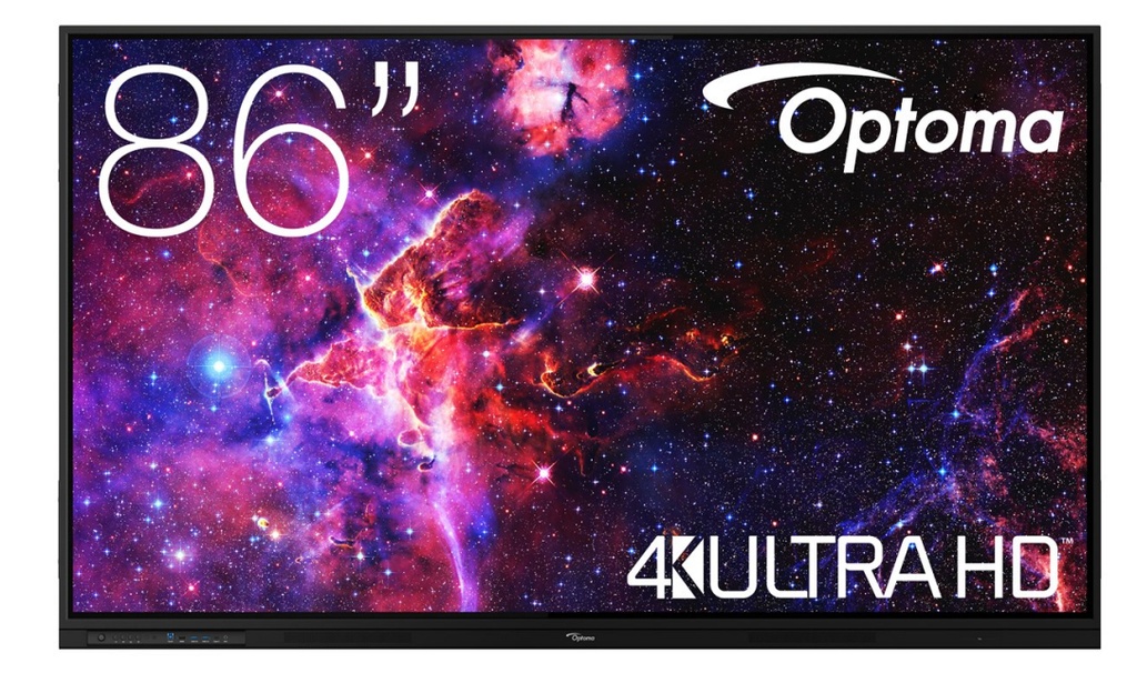 Optoma H1F0H08BW101 lavagna interattiva 2,18 m (86") 3840 x 2160 Pixel Touch screen Nero USB