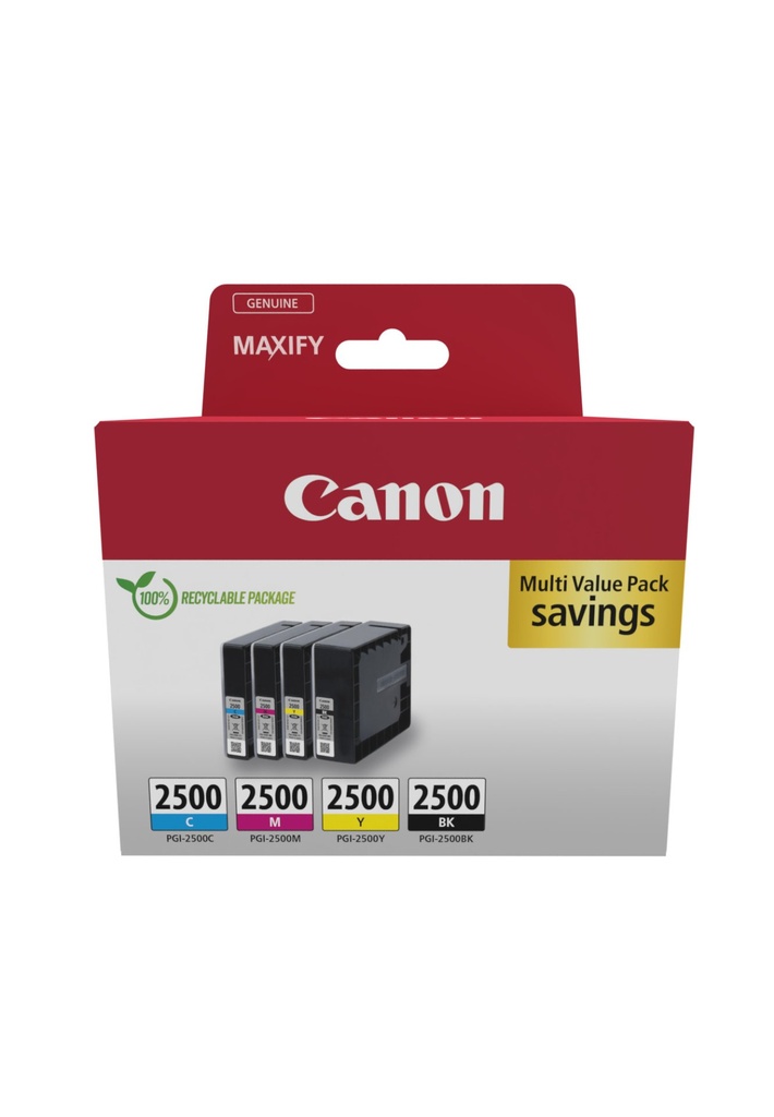 ORIGINAL Canon Multipack nero / ciano / magenta / giallo PGI-2500 9290B006 ~3100 Seiten