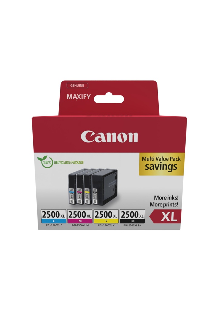 [9254B010] Canon 9254B010 cartuccia d'inchiostro 4 pz Originale Resa elevata (XL) Nero, Ciano, Magenta, Giallo