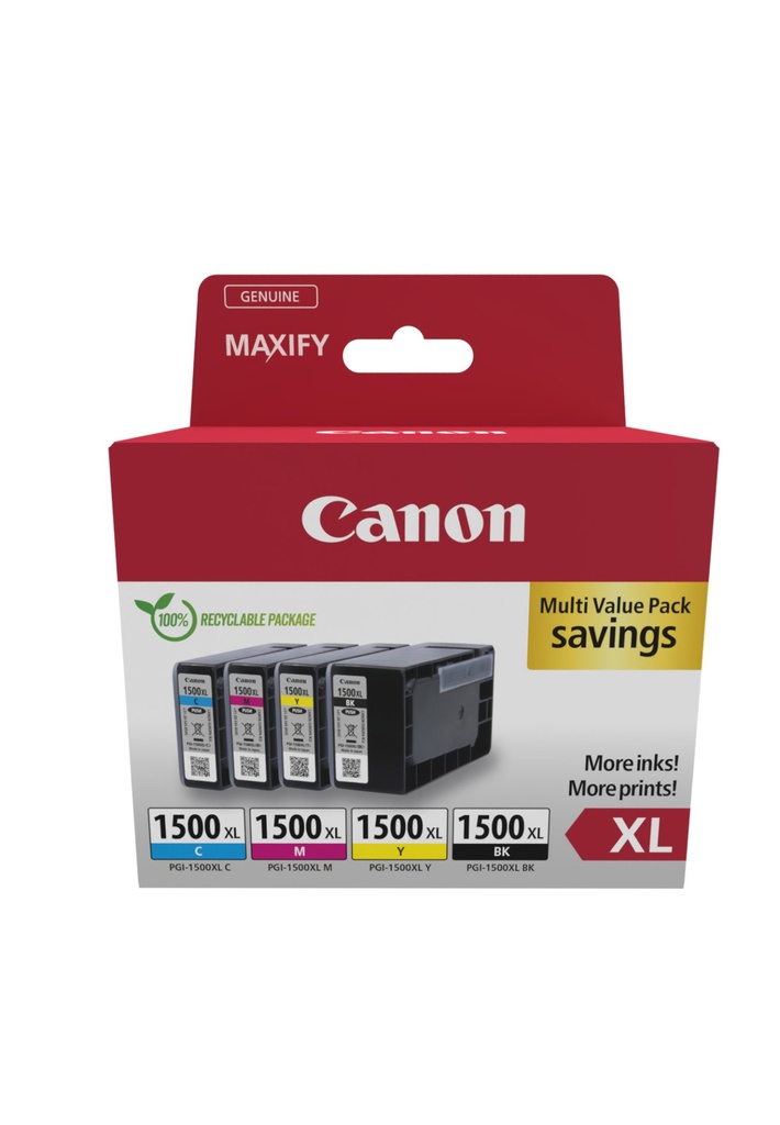 [9182B010] Canon 9182B010 cartuccia d'inchiostro 4 pz Originale Resa elevata (XL) Nero, Ciano, Magenta, Giallo