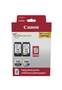 ORIGINAL Canon Value Pack nero / differenti colori / Bianco PG-545 + CL-546 + 10x15 cm Fotopapier 50 Blatt ~360 Seiten