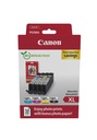 ORIGINAL Canon Value Pack nero / ciano / magenta / giallo CLI-581 XL + 10x15 cm Fotoglanzpapier Plus II 50 Blatt ~4623 Seiten